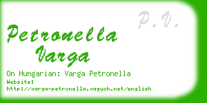 petronella varga business card
